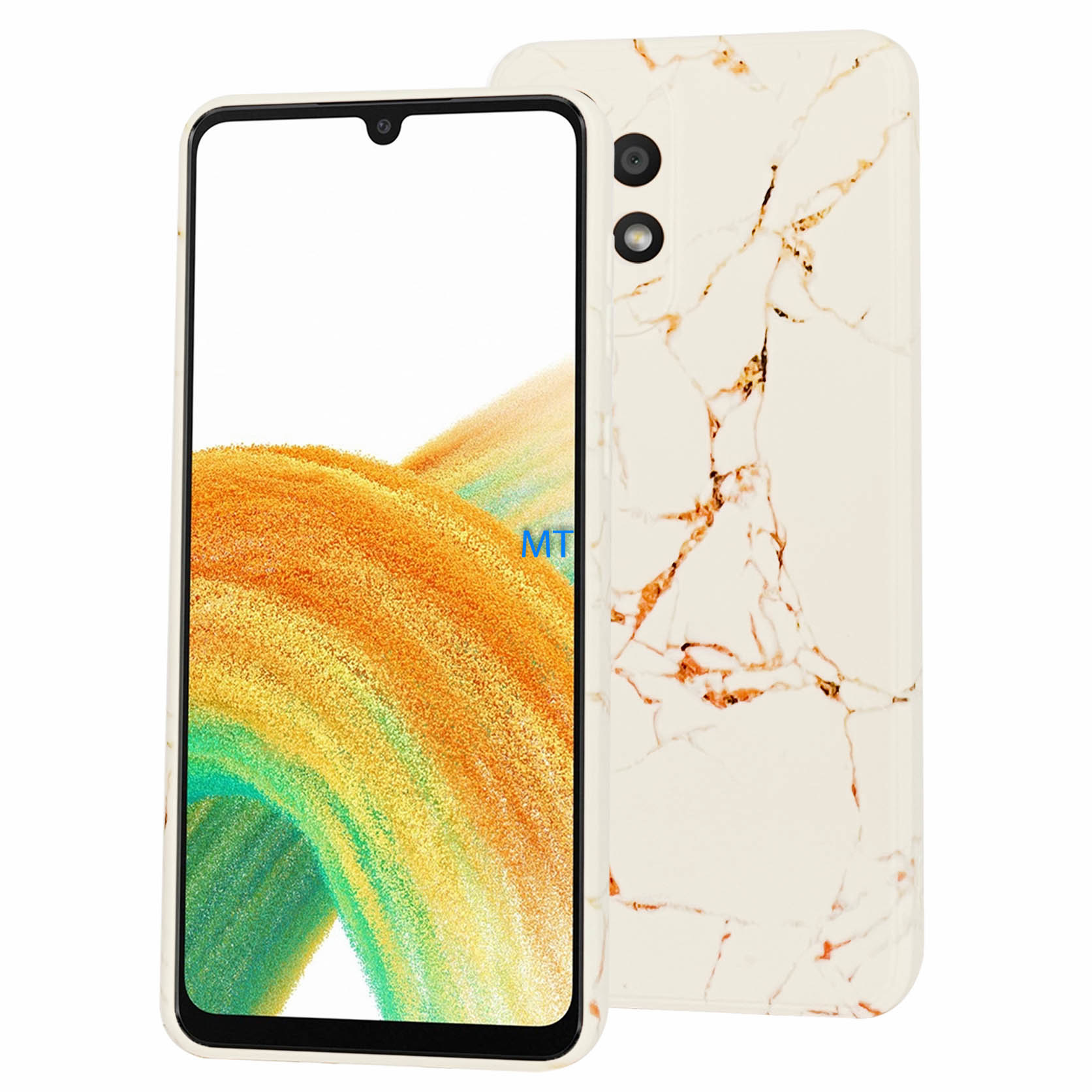 GREEN ON TPU Print Orange Line Marble For IPhone 12 Pro, foto 3 van 4