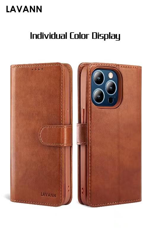 Lavann 2 in 1 Magnetic Leather Bookcase For IPhone 15, foto 6 van 6