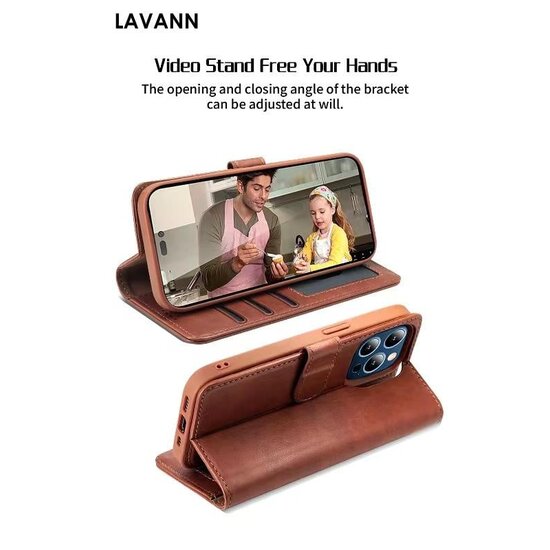 Lavann 2 in 1 Magnetic Leather Bookcase Galaxy S23