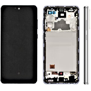 LCD OLED For Galaxy A72 With Frame MT Tech Not Original Silver