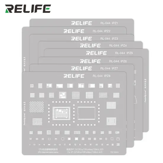 RELIFE RL-044 Android series chip planting tin steel stencil set 58 PCS SET