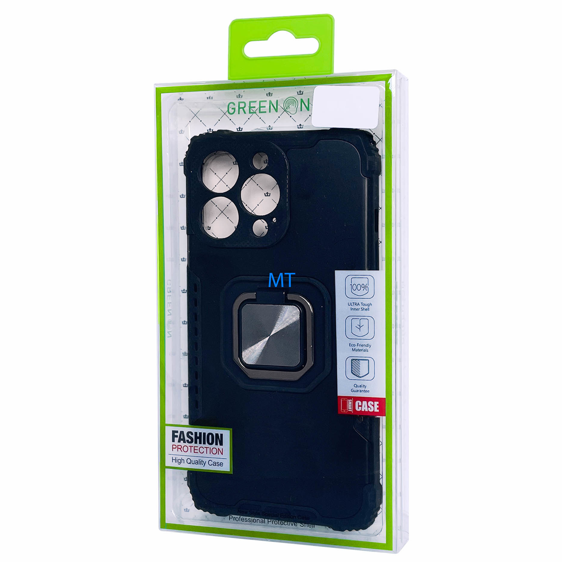 GREEN ON Grip Armor Ring Anti Shock Case IPhone 15 Pro Max