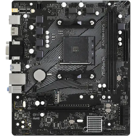 ASrock AMD A520M-HVS Micro ATX, 2xD4 , 3200 4x SATA3, 4x USB3, 1x M.2
