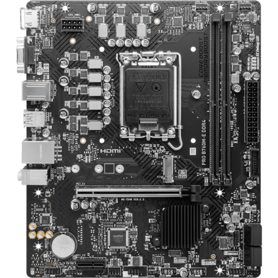 MSI Intel 1700 PRO B760M-E DDR4 M-ATX, 2D4 5333, PCIe 4.0, USB3.2 Gen2