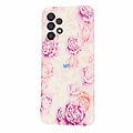 GREEN ON TPU Print Purple Flower Galaxy A22 5G