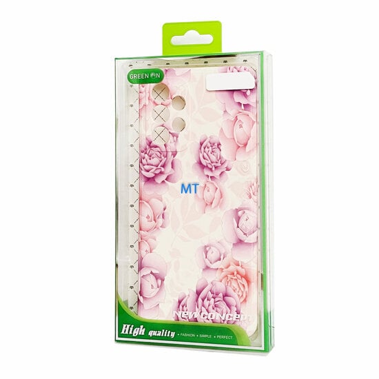 GREEN ON TPU Print Purple Flower Galaxy A32 5G