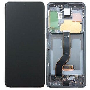 LCD Soft Oled With Frame For Galaxy S20 Plus Grey MT Tech Non Original