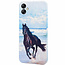 GREEN ON TPU Print Black Horse For IPhone 15 Pro Max