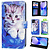 GREEN ON 3D Print Wallet Case Pocket Cat Galaxy S24