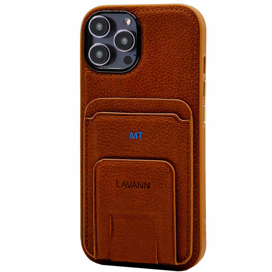 Lavann Stand Leather Case For IPhone 15