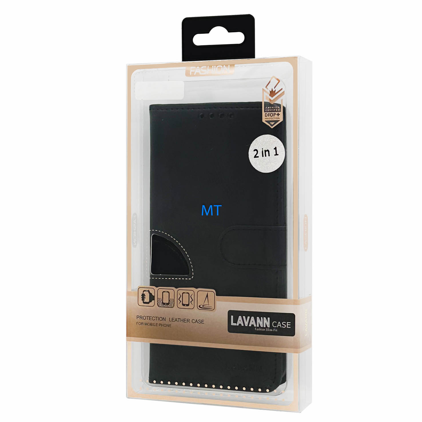 Lavann Magsafe 2 in 1 Leather Bookcase For IPhone 15, foto 4 van 6