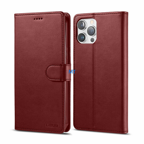 Lavann Magsafe 2 in 1 Leather Bookcase For IPhone 15 Pro Max