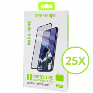 25 x Glass GREEN ON Pro 3D Glass For IPhone 15 Pro