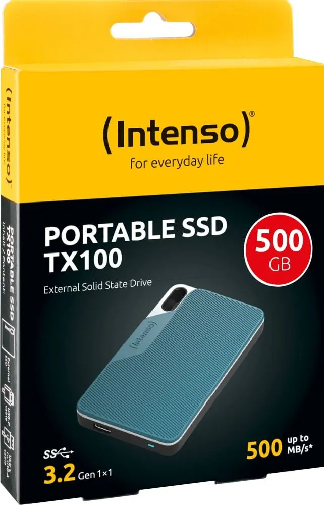 Intenso External SSD TX100 500GB Blue / Gray