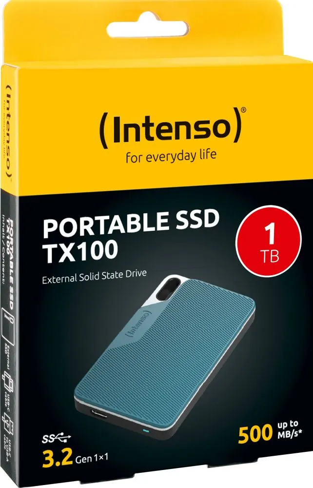 Intenso External SSD TX100 1TB Blue / Gray