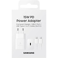 Samsung 15W PD Power Adapter with USB C Cable White EP-T1510XWE Service Pack