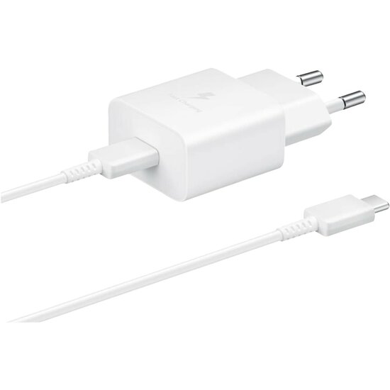 Samsung 15W PD Power Adapter with USB C Cable White EP-T1510XWE Service Pack