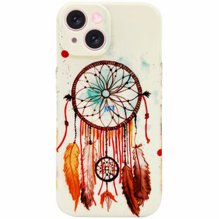 GREEN ON TPU Print Brown Feather Galaxy S23