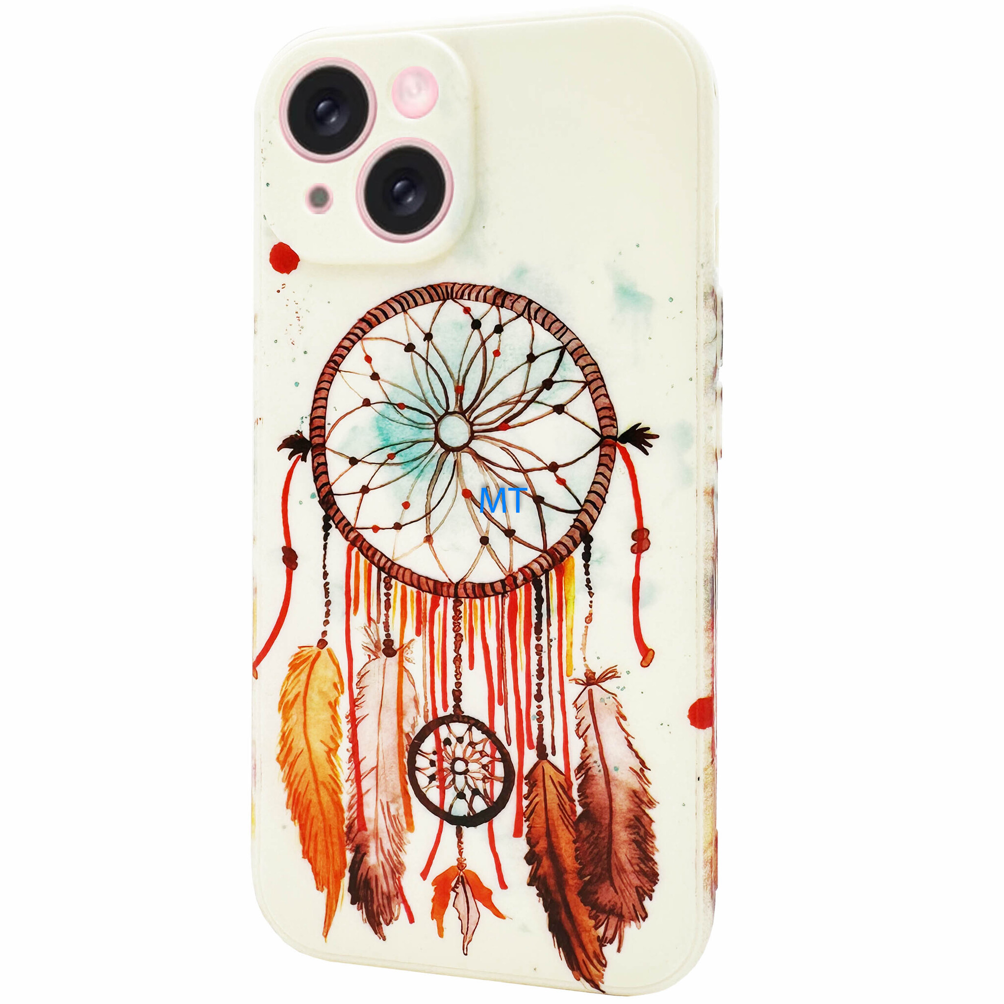 GREEN ON TPU Print Brown Feather For IPhone 12, foto 3 van 3