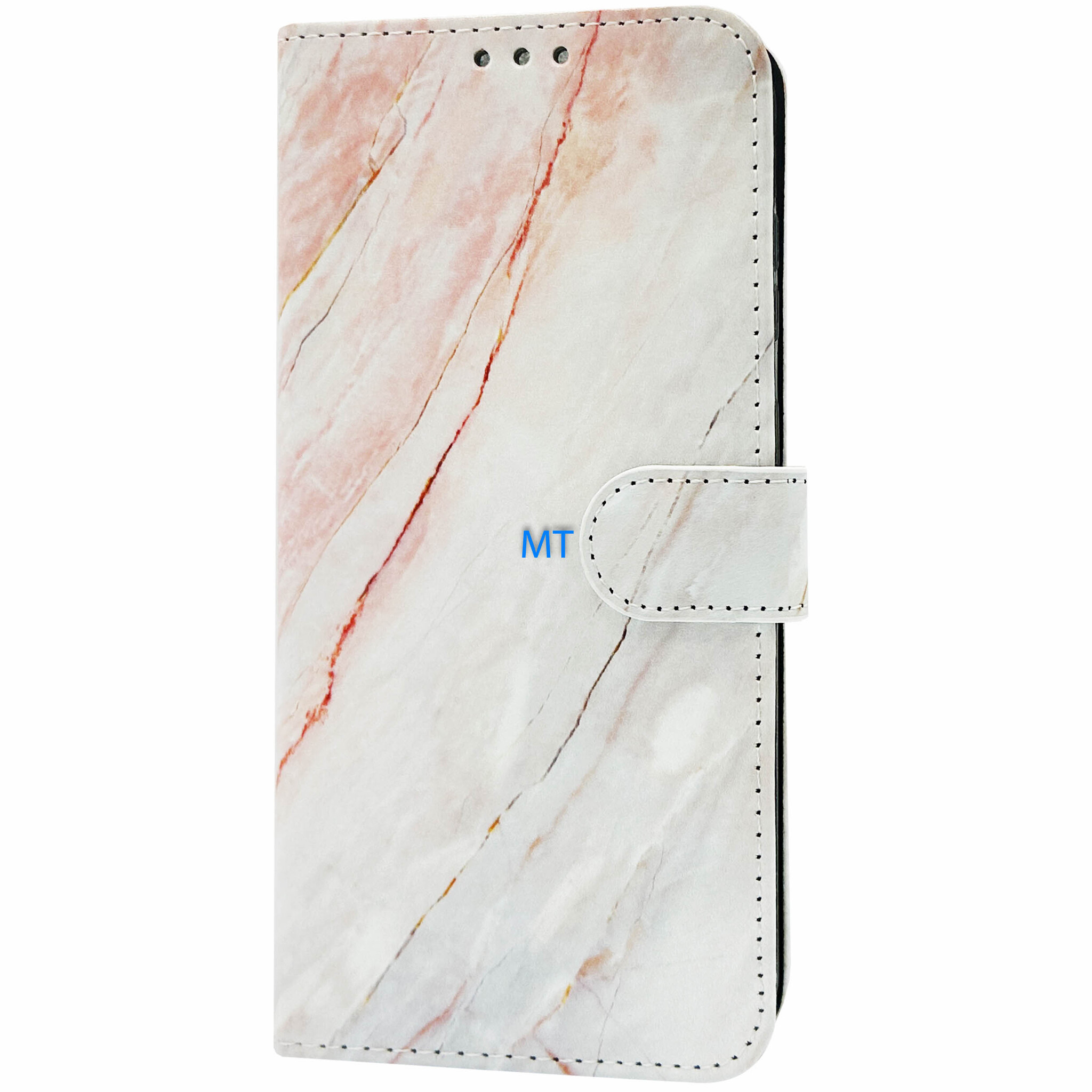 GREEN ON 3D Print Wallet Case Red Line Marble Galaxy S24 Ultra