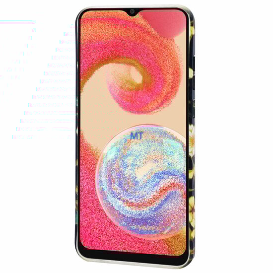 GREEN ON TPU Print White Flower For Galaxy A15