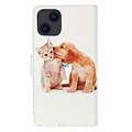 GREEN ON 3D Print Wallet Case Dog & Cat Galaxy A55