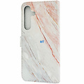 GREEN ON 3D Print Wallet Case Red Line Marble Galaxy A55