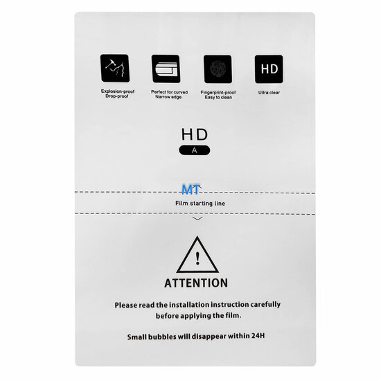 Universal Curved Screen Protective Film 300 x 200 mm