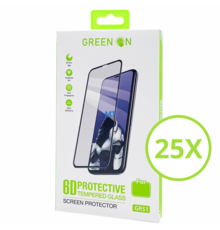 25 x Glass GREEN ON Pro 3D For IPhone 17e / 16e / 14 / 13 / 13 Pro