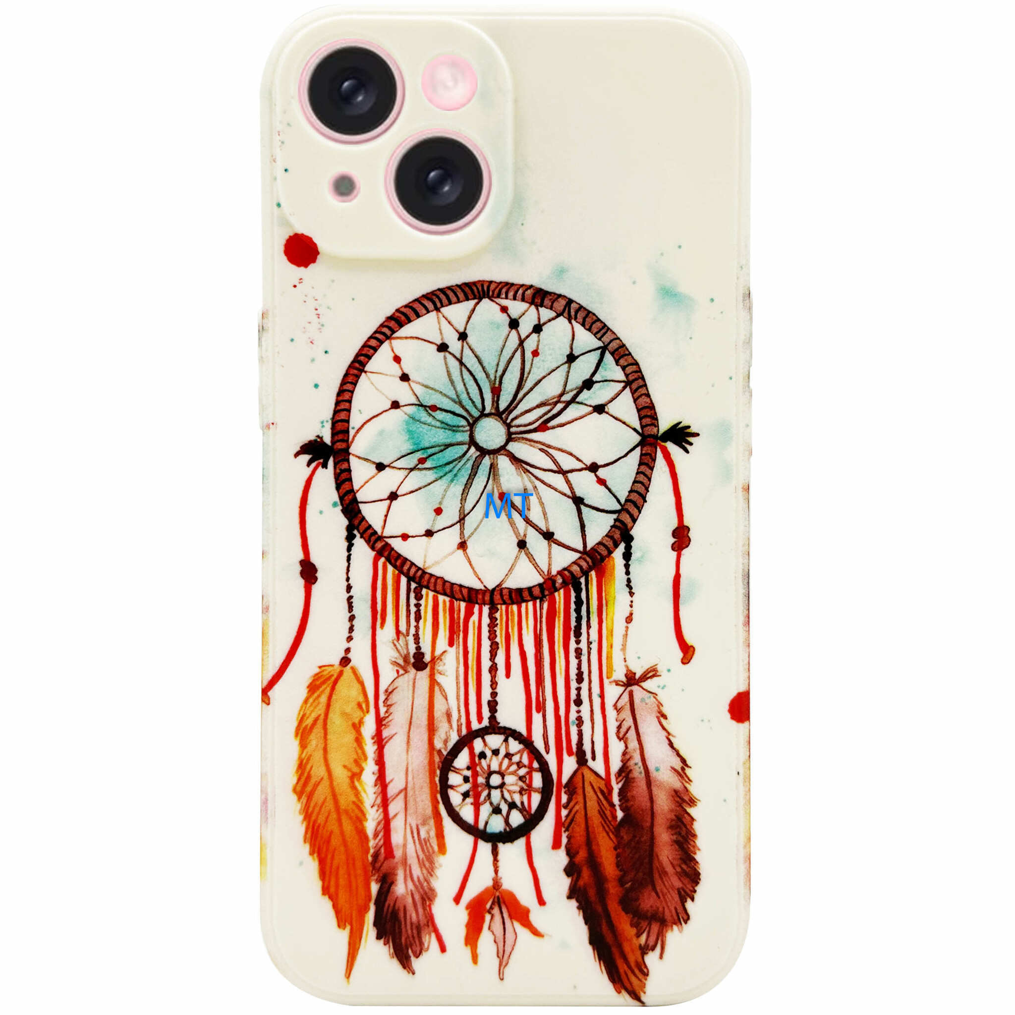 GREEN ON TPU Print Brown Feather Galaxy A25