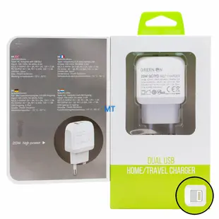 GREEN ON 20W Dual PD + QC3.0 Travel Charger A2316C-EU USB-C To Lightning