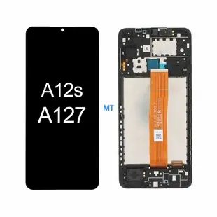 LCD Incell For Galaxy A12S A127 Black With Frame Not Original White Box