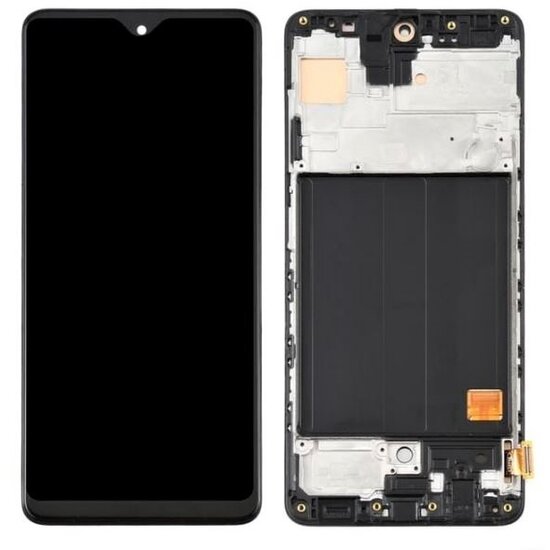LCD Oled For Galaxy A51 Black With Frame Not Original White Box