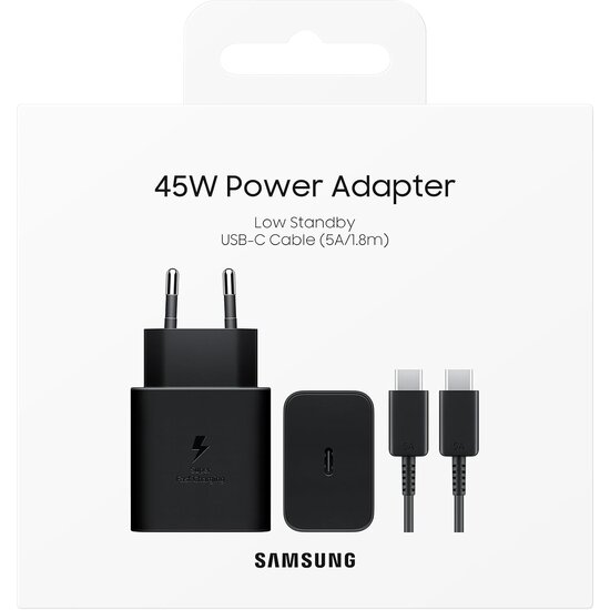 Samsung Power Adapter 45Watt Charger With USB-C Cable EP-T4511XBEGEU Service Pack