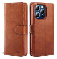 Lavann 2 in 1 Magnetic Leather Bookcase For IPhone 16 Pro Max