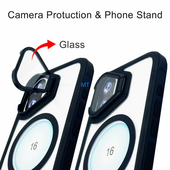 GREEN ON Camera Protection Stand Magsafe Anti shock Case For IPhone 16 Pro Max