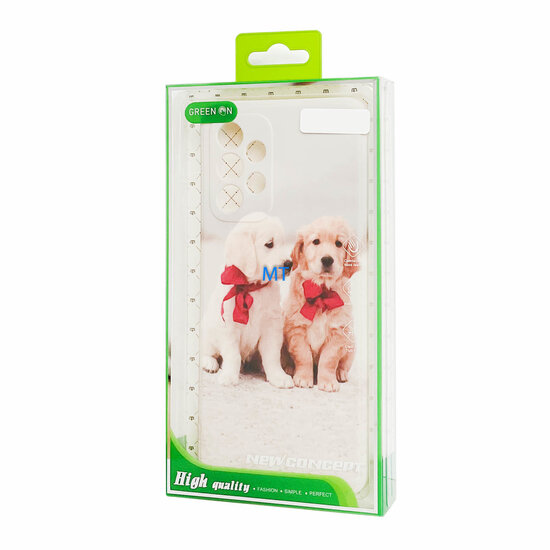 GREEN ON TPU Print Twin Pups For IPhone 16 Pro Max