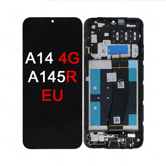 LCD InCell For Galaxy A14 4G A145R / A145P Black With Frame Not Original White Box EU