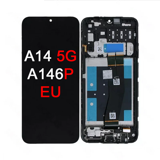 LCD Incell For Galaxy A14 5G 146P Black With Frame Not Original White Box EU