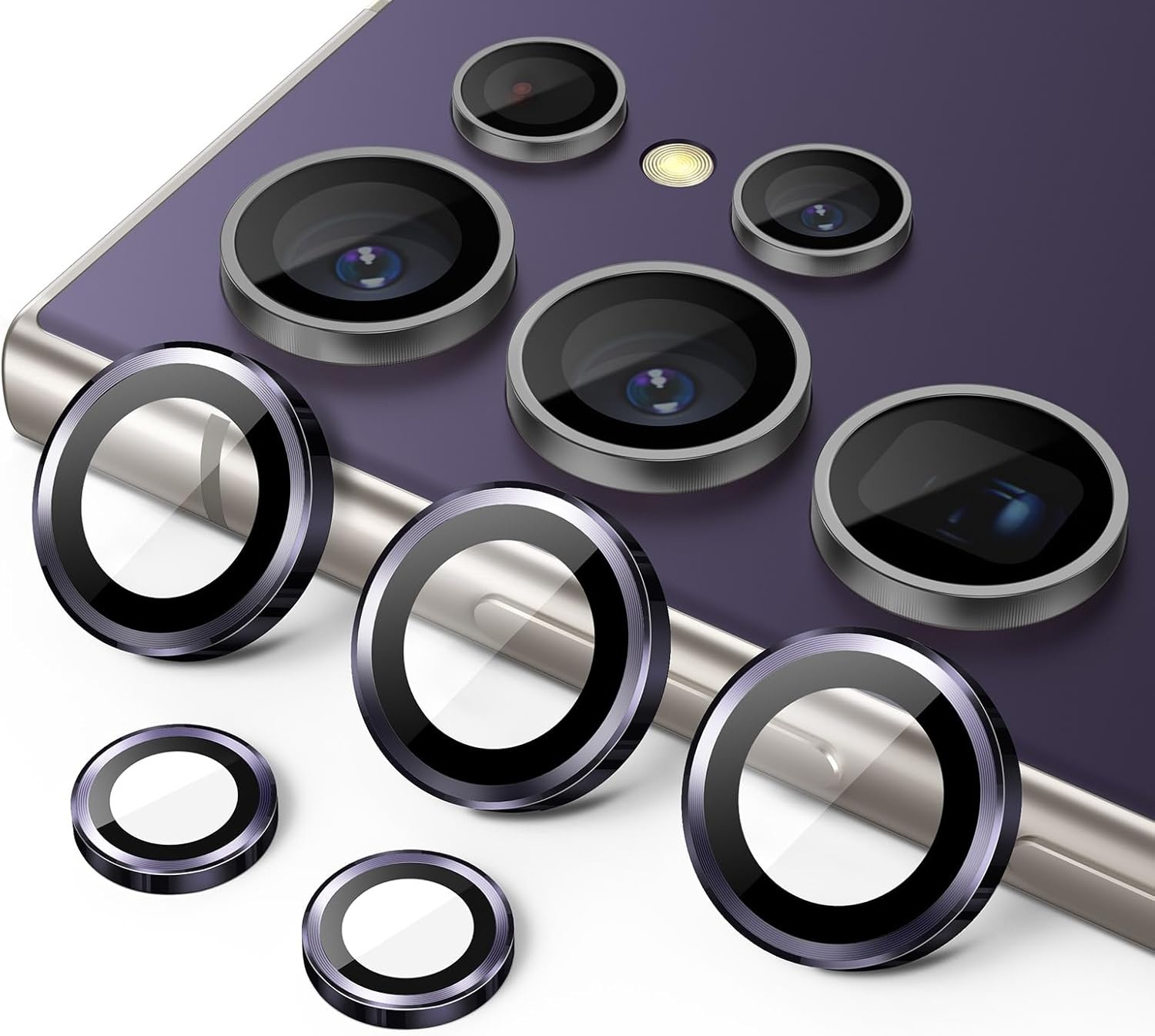 GREEN ON Camera Glass Shield Protection For Galaxy S24 Ultra, foto 3 van 4