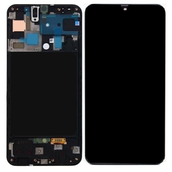 LCD Incell For Galaxy A50 Black With Frame Not Original White Box