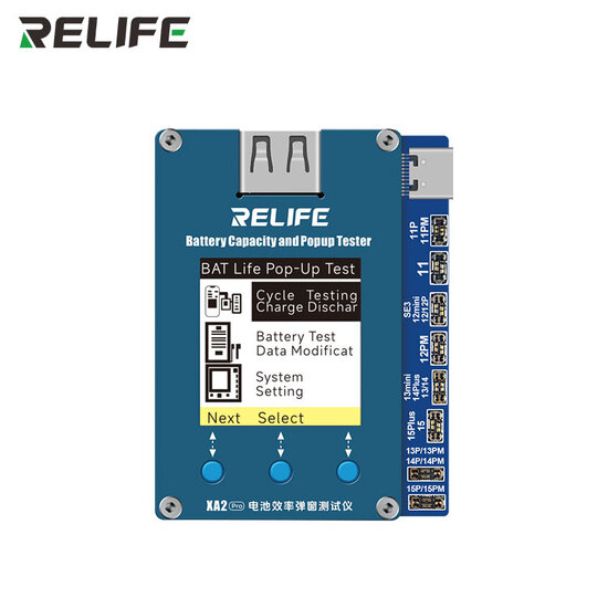 RELIFE XA2 Pro Battery Capacity and Popup Tester
