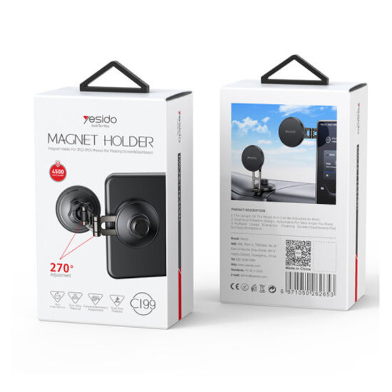 Yesido Magnet Holder C199  For  Ip12 / Ip 15 Floating Screen & Dashboard