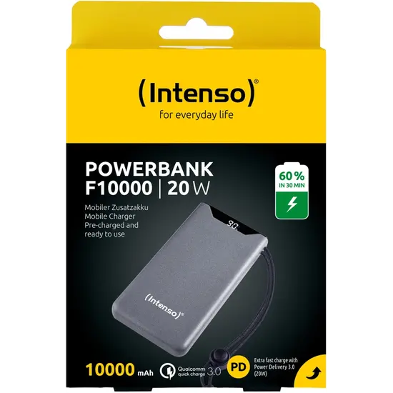 POWERBANK   Intenso F10000 10000mAh 3.0 PD Quick Charge Grey