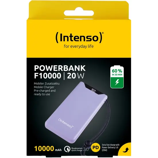 POWERBANK   Intenso F10000 10000mAh 3.0 PD Quick Charge Purple
