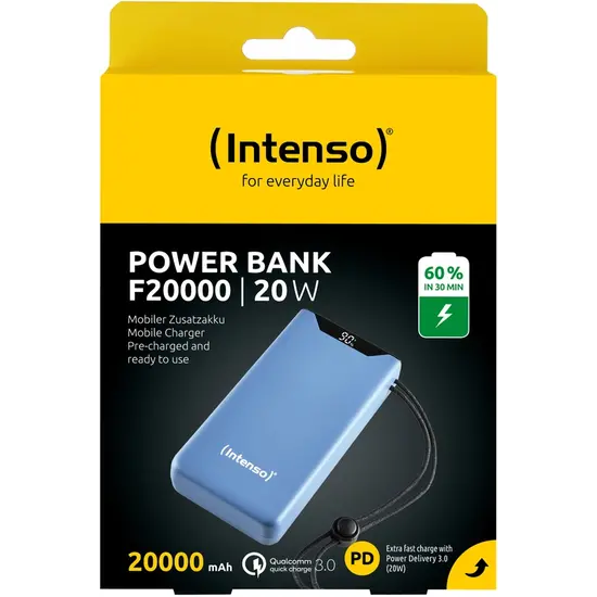 POWERBANK   Intenso F20000 20000mAh 3.0 PD Quick Charge Blue