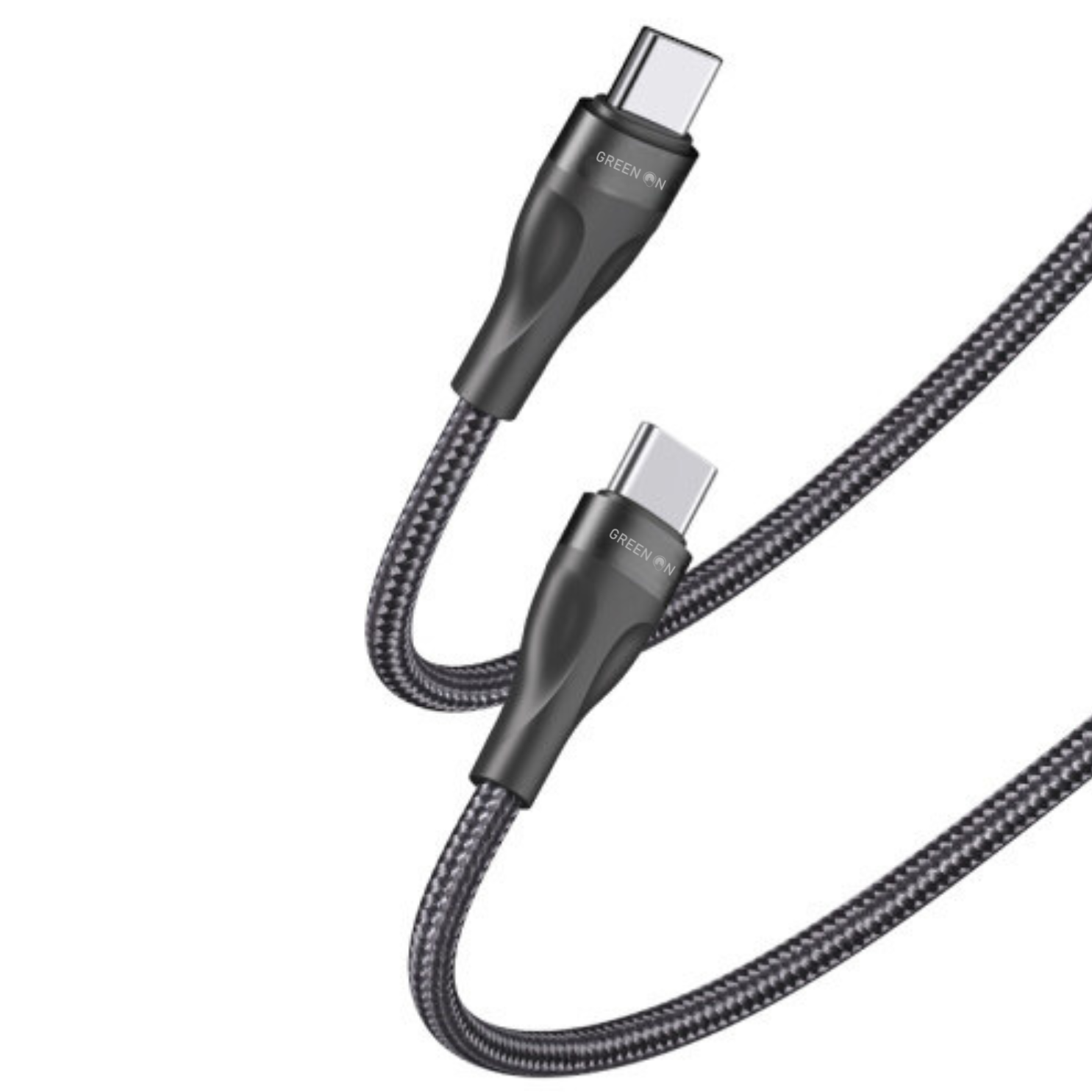 GREEN ON USB-C To USB -C Data Cable Nylon 45W 30cm GR69, foto 3 van 5