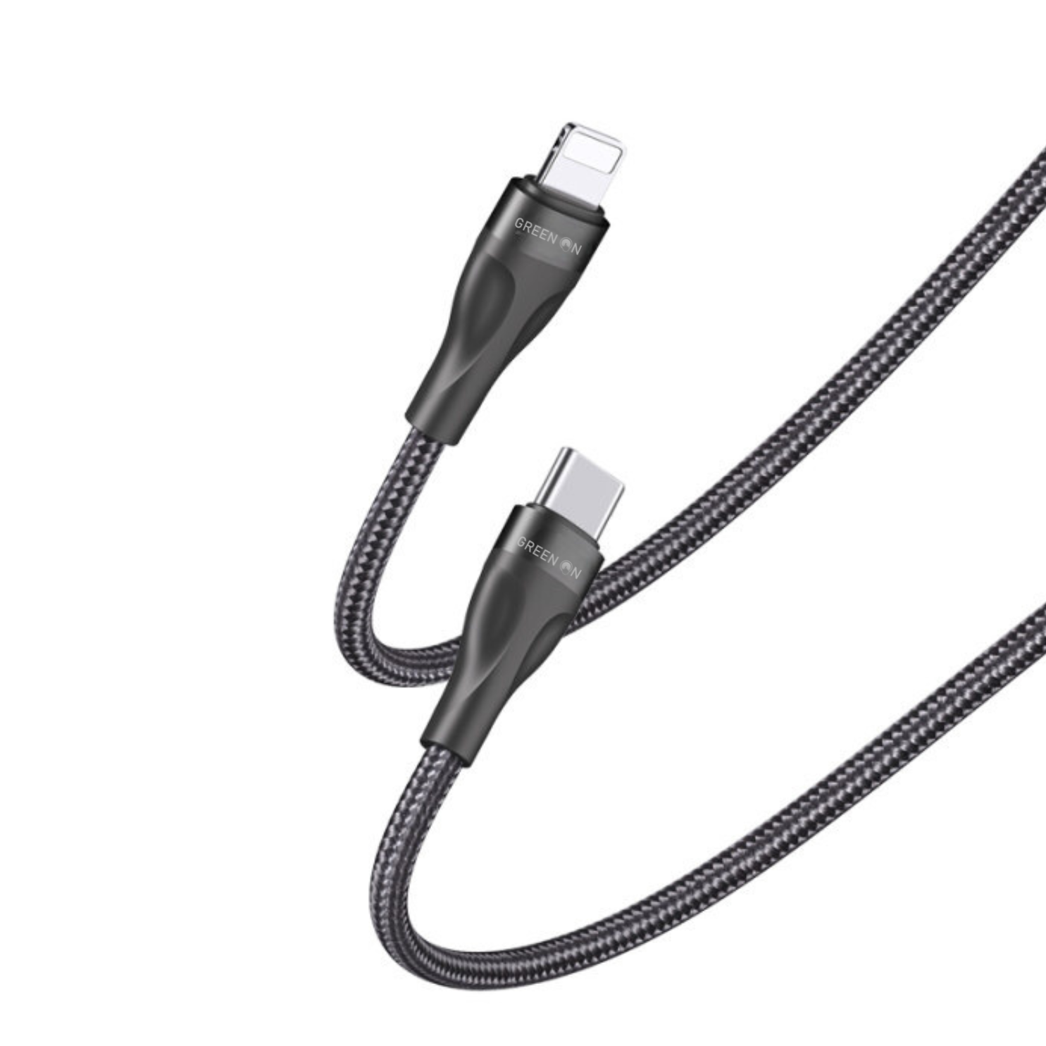 GREEN ON Type-C To Lightning Data Cable Fast Charge 2.4A 30cm GR70, foto 3 van 5