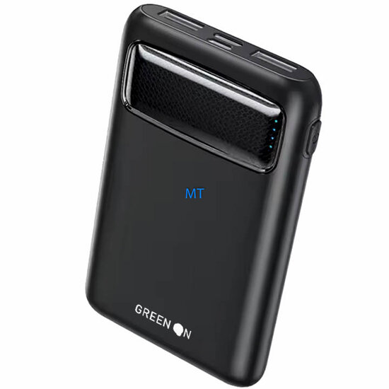 POWERBANK    GREEN ON 5000mAh GR66  Type C  / Dual USB Output LED Light  POWERBANK