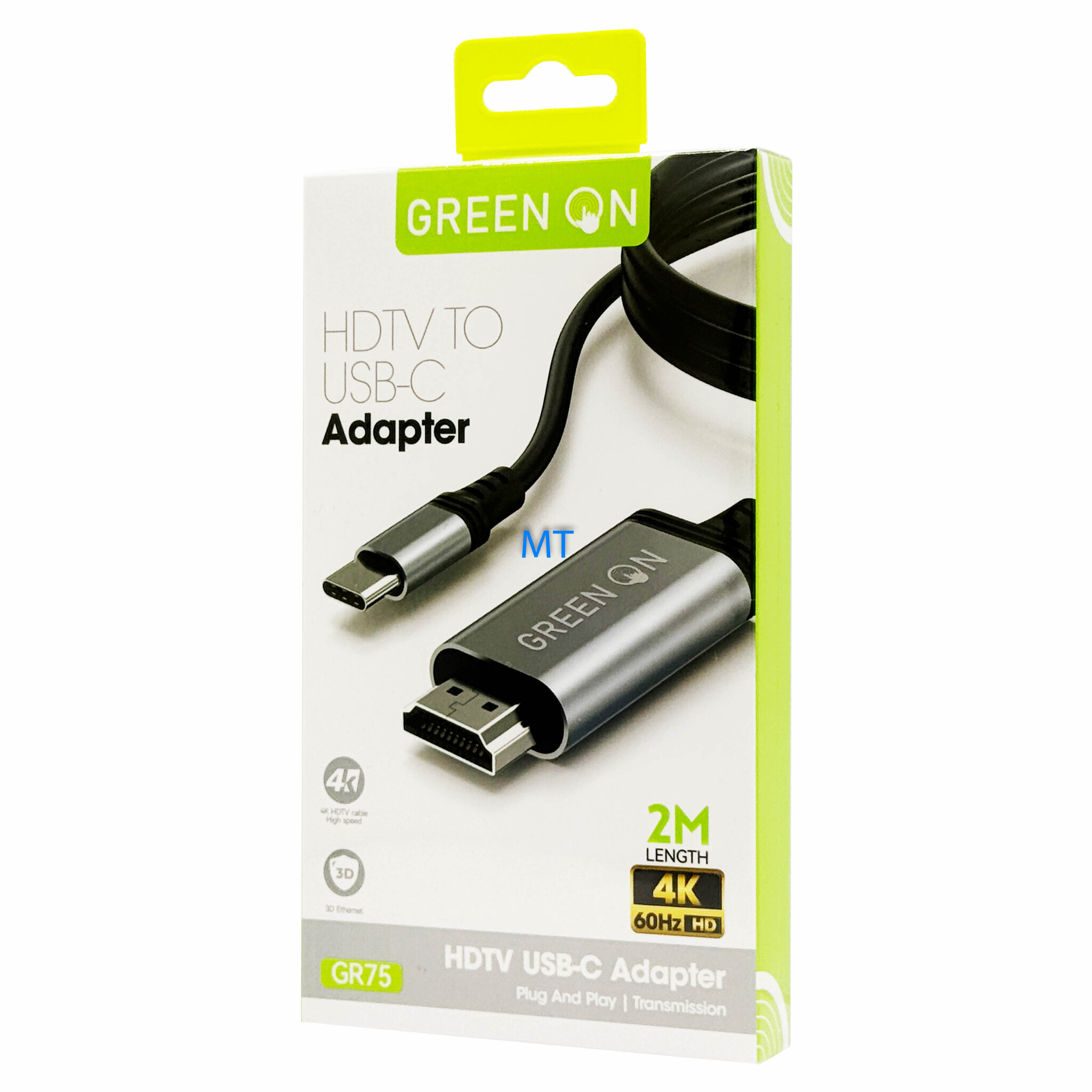 GREEN ON HDTV To USB-C Adapter 4K 2M GR75